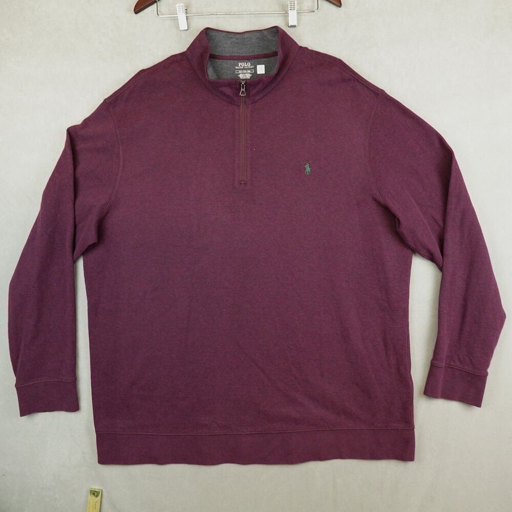 Polo Ralph Lauren Sweater Mens 3XLT Pullover 1/4 Zip Pima Pony Big & Tall